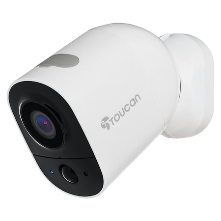 Toucan Wireless Outdoor / Indoor Battery Powered Security Camera 1080p, White TWC200WU